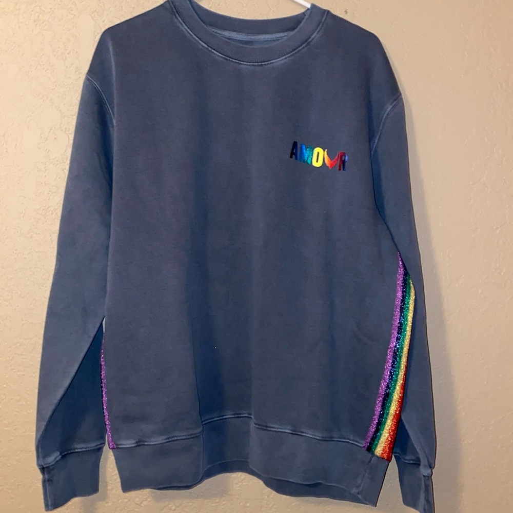 $228 RETAIL-NWT Simba Amour Wings in Blueberry size L Zadig & Voltaire Rainbow